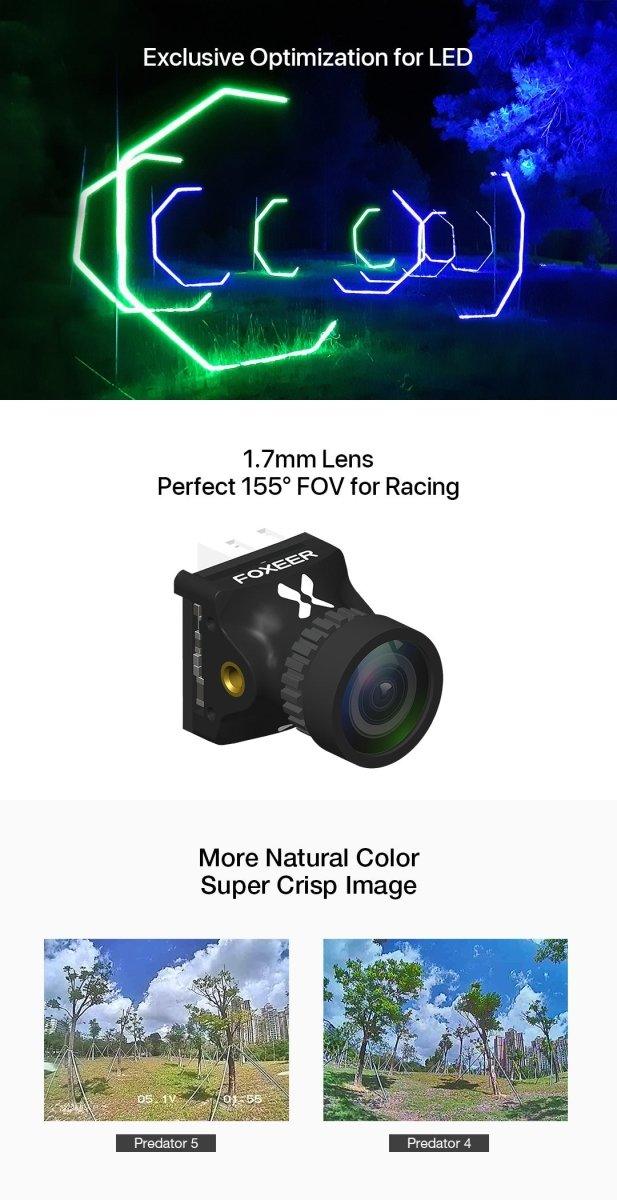 Foxeer Predator 5 Nano Racing Camera 4ms Latency w/ 1000TVL 1.7mm Lens - Choose Version / Color - Image 4