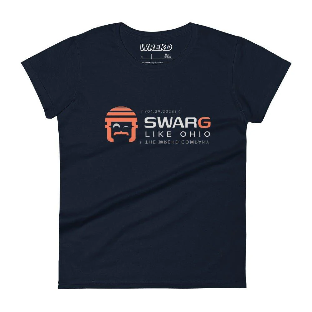 WREKD "SWARG LIKE OHIO" Parody Goggle Dooms Day Women's Tee - Image 3