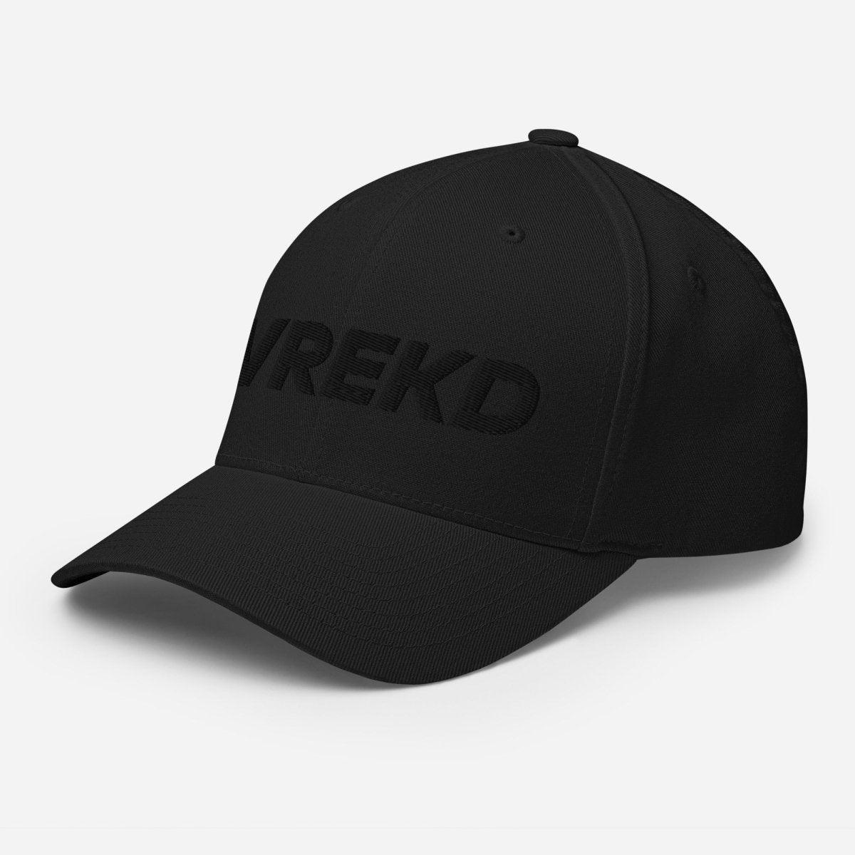 WREKD Black on Black 3D Embroidered Structured Twill Cap - Image 9