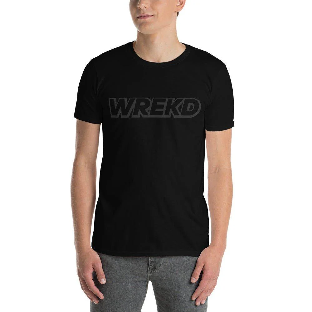 WREKD Black on Black Short-Sleeve Unisex Tee - Image 5