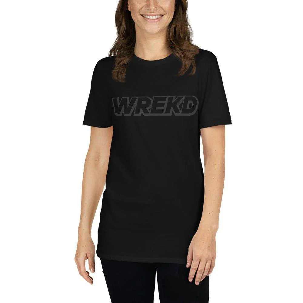 WREKD Black on Black Short-Sleeve Unisex Tee - Image 6