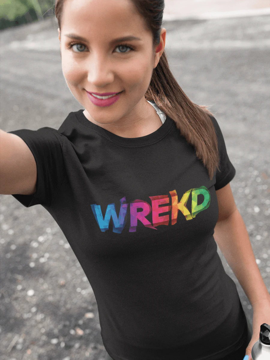 WREKD Colorful Warped Logo Unisex Tee - Image 5