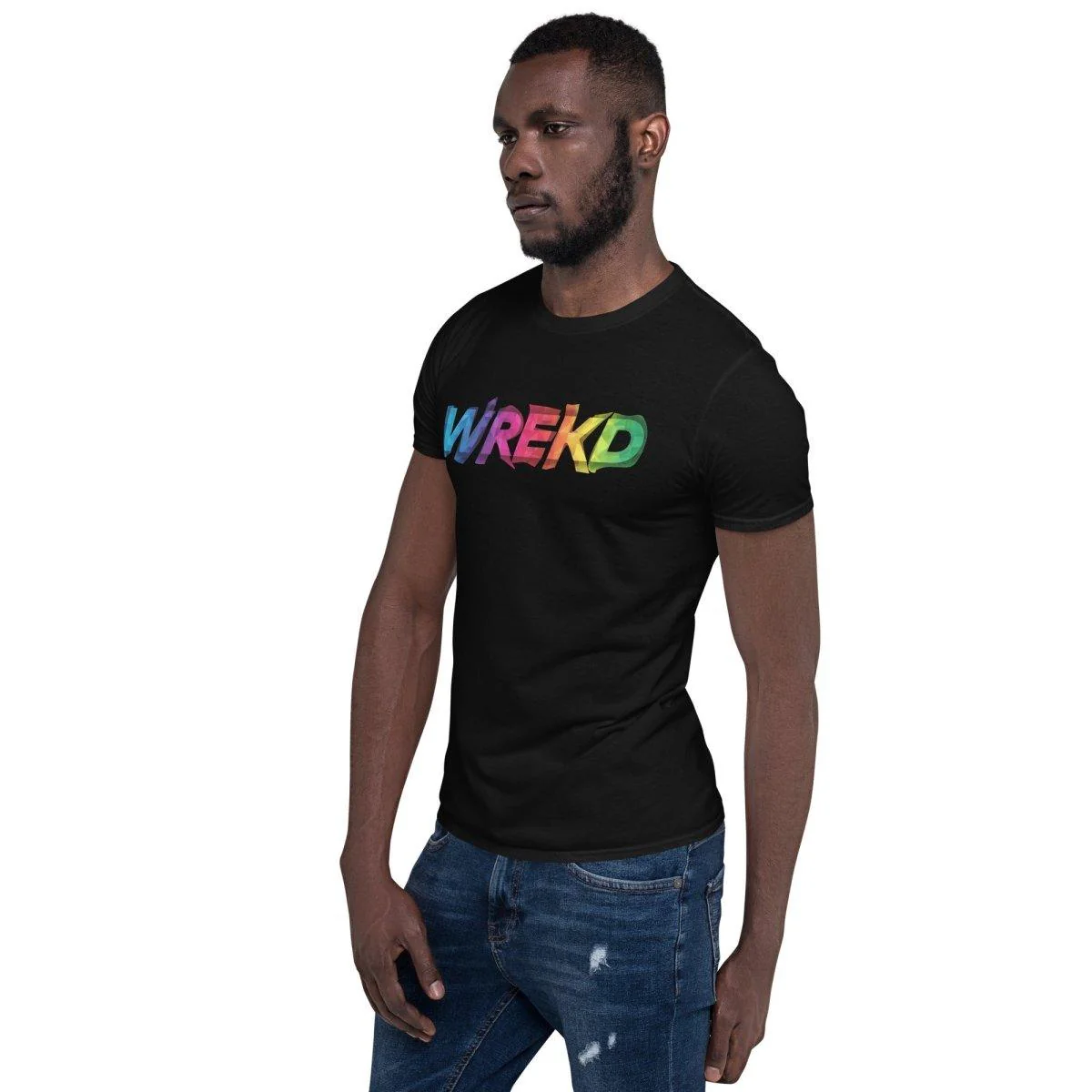 WREKD Colorful Warped Logo Unisex Tee - Image 8