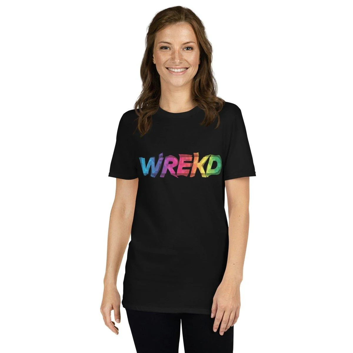 WREKD Colorful Warped Logo Unisex Tee - Image 9