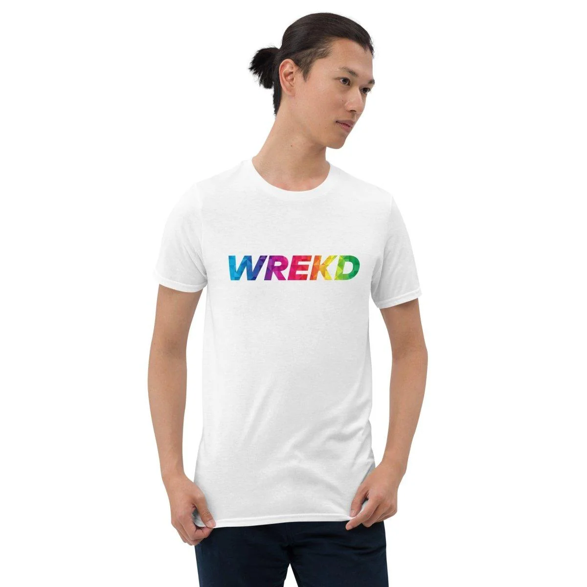 WREKD White Colorful Unisex Logo Tee - Image 4